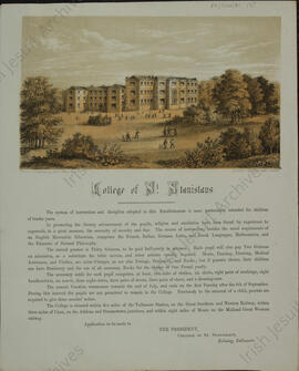 Printed advertisement with lithograph