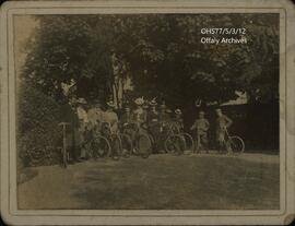 Photograph of cycling party.