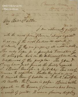 Patrick Smyth to Abraham Stritch Fuller p1