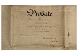 Probate of the last will of Thomas Berry