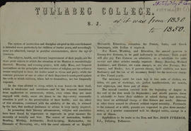 Printed advertisement for the college